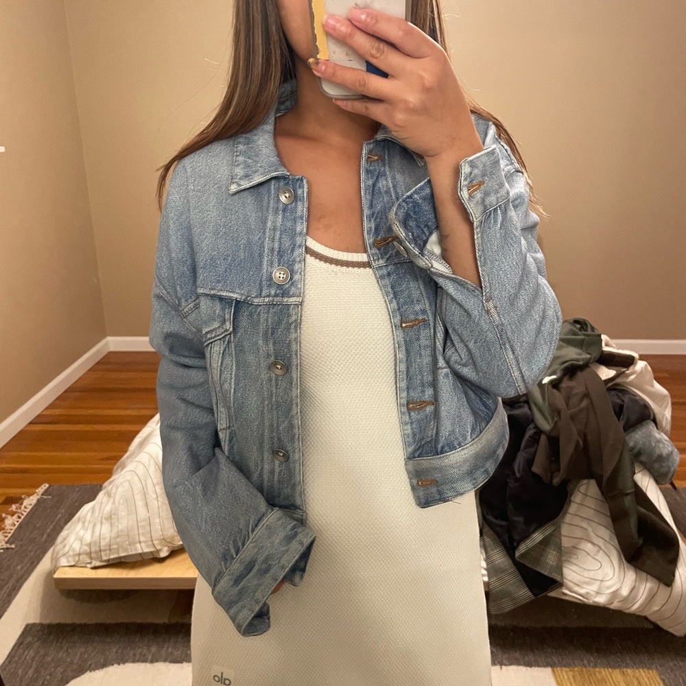 Rag & Bone Miramar Cropped Cotton Trucker Jacket (size XS)